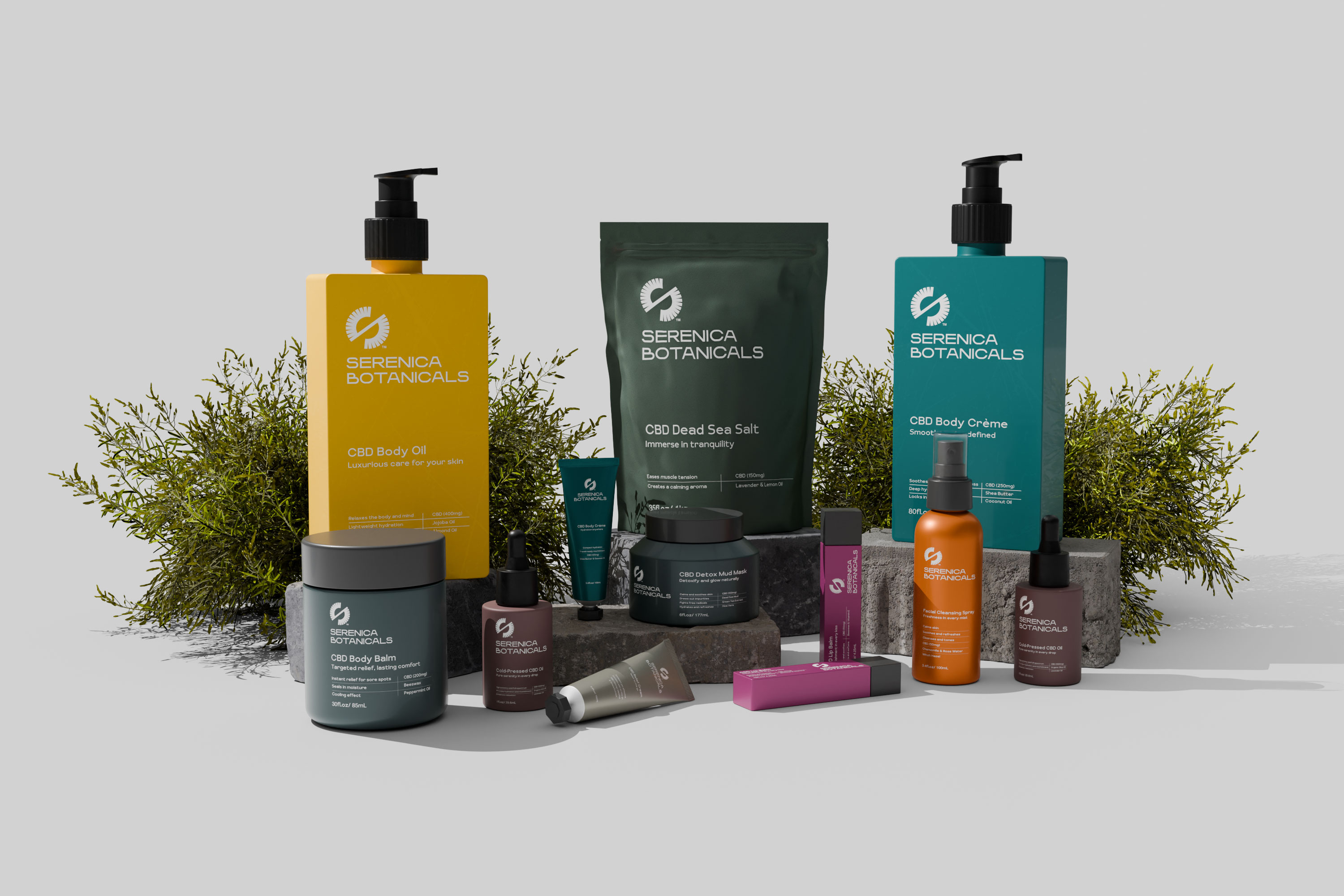 Serenica Botanicals - Brand Identity, Packaging
